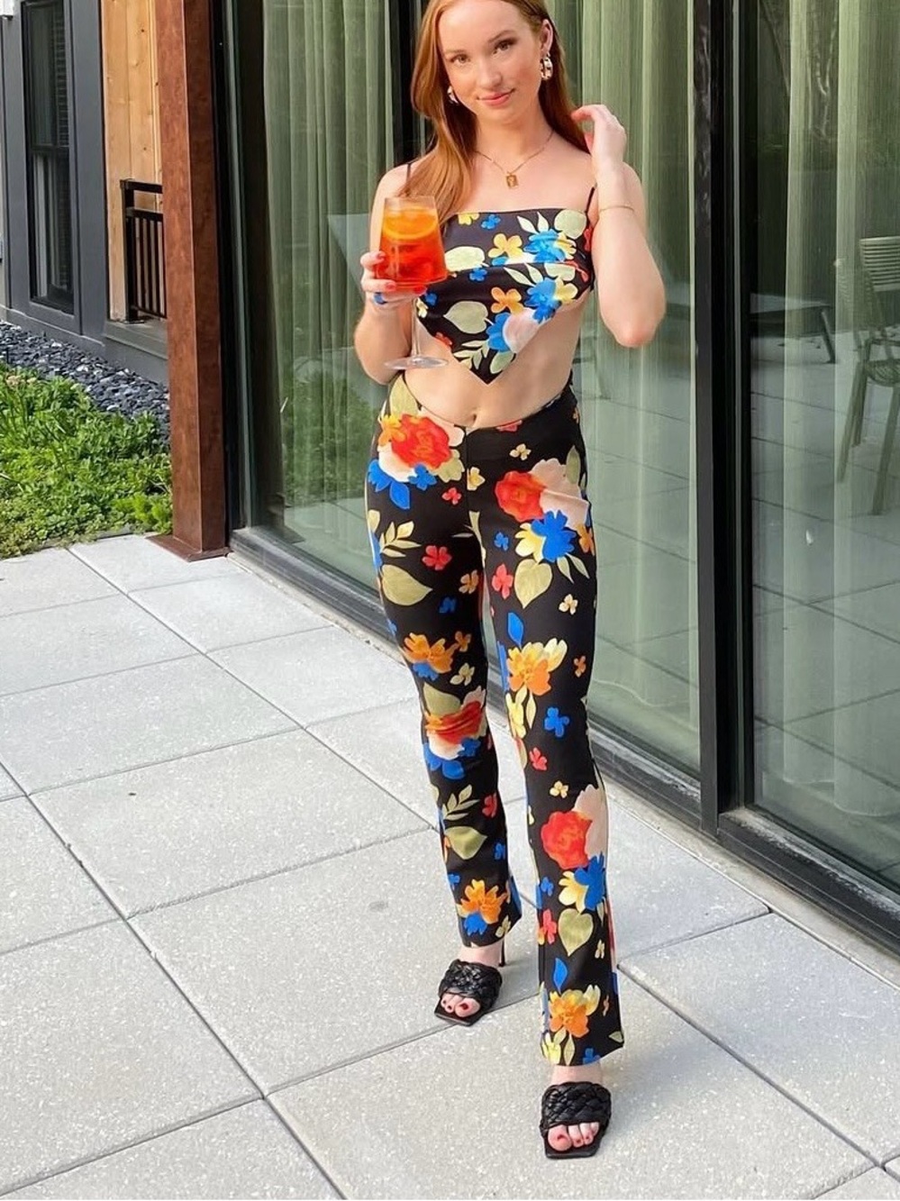 WeWoreWhat High Waisted Floral Pants